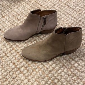 Petty Chelsea tan putty suede ankle boot bootie